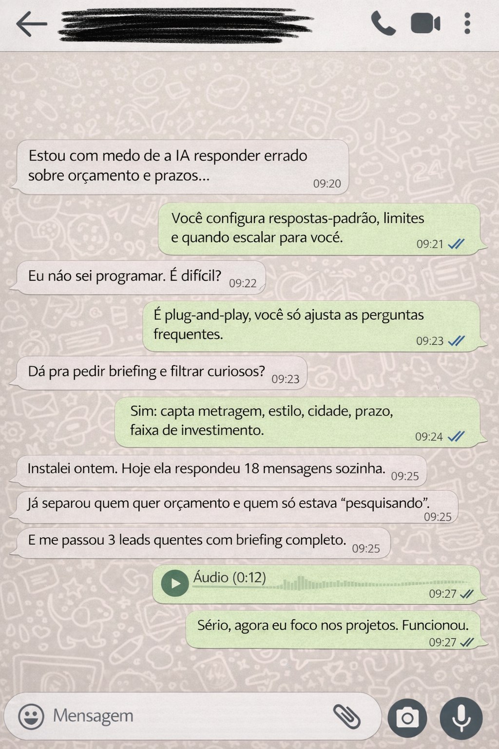 Depoimento WhatsApp 1